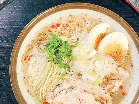 パパッと！鶏白湯風♪冷やしそうめん